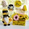 Bee-Themed Farmhouse Decor Set – Gnome Plush, Wood Crates & Sunflower Accents for Summer Home